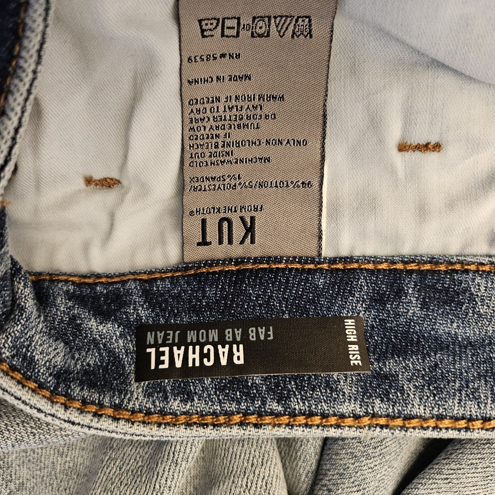 Nwt Kut From The Kloth Rachael Fab Ab Mom Jeans 12 - Picture 6 of 7